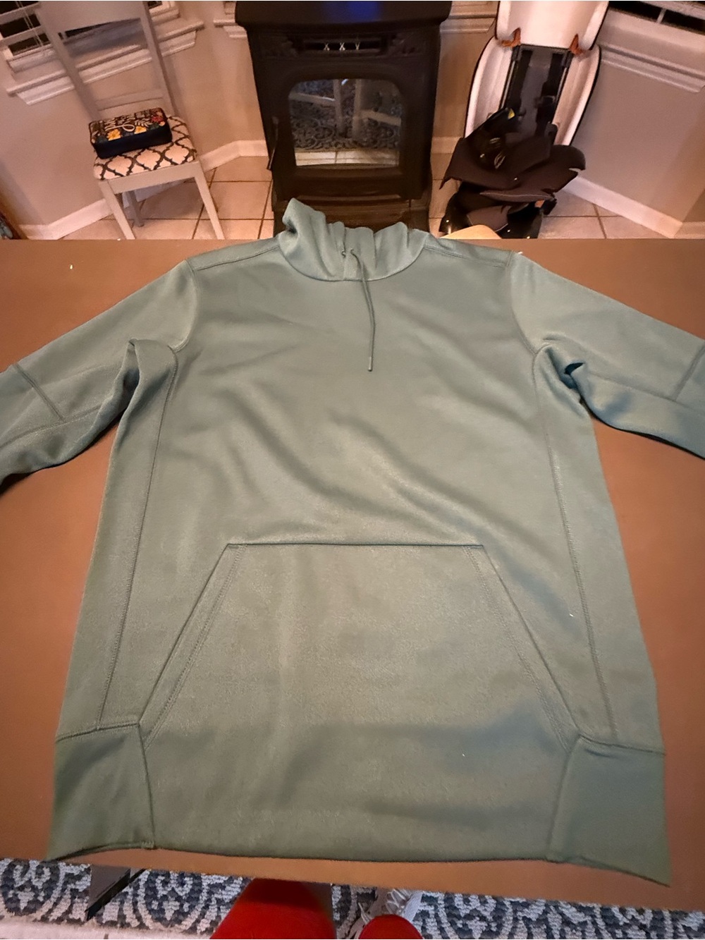 Nike Dri-Fit Pullover Hoodie Size M Green Fleece Sweatshirt
